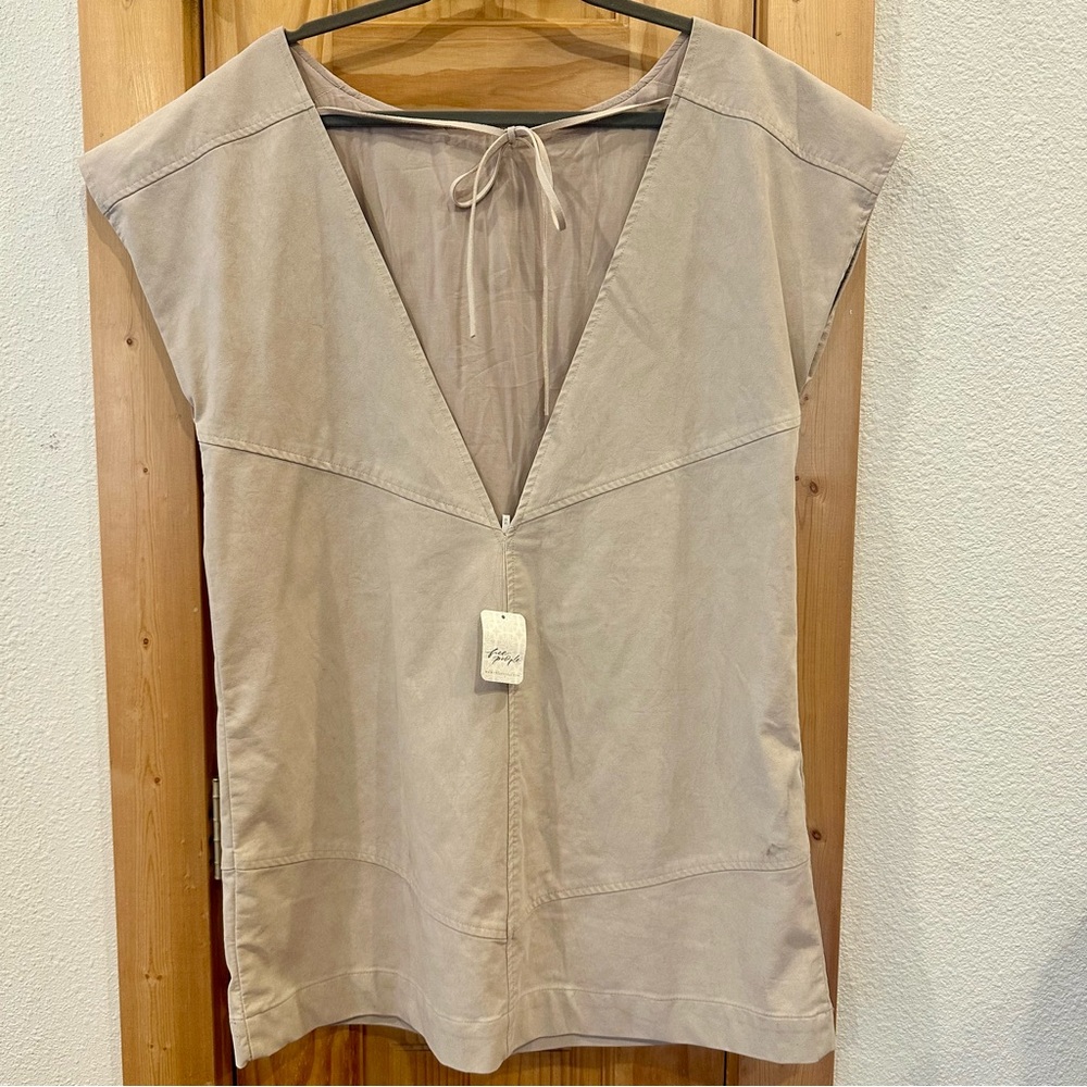 NWT New V-Back Free People Cream Dress Medium M - Picture 7 of 9